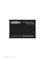 Uniden ELITE 8855+1 Series Owner's Manual