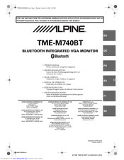 Alpine TME-M740BT Owner's Manual