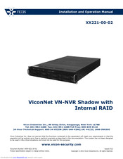 Vicon ViconNet VN-NVR Shadow Installation And Operation Manual