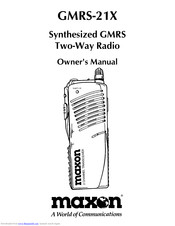 Maxon GMRS-21X Owner's Manual