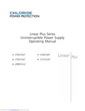 Chloride Linear Plus LT081XAT Operating Manual