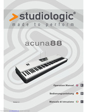Studiologic acuna88 Operation Manual