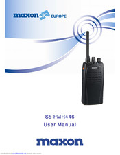 Maxon S5 PMR446 User Manual