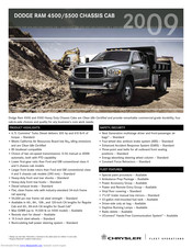 Chrysler Dodge Ram 5500 Chassis Cab 2009 Specification