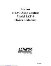 Lennox Zoning System LZP-4 Owner's Manual
