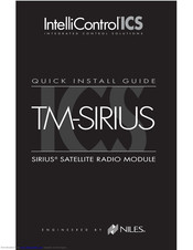Niles TM-SIRIUS Quick Install Manual