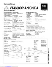 JBL VT4888DP-DA Technical Manual