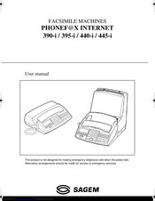 Sagem PHONEF@X INTERNET 440-i User Manual