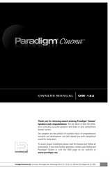 Paradigm OM-132 Owner's Manual