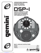 Gemini DSP-1 Operation Manual