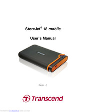 Transcend StoreJet SJ18M User Manual
