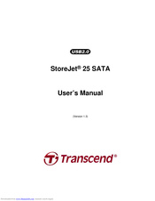 Transcend StoreJet 2.5 SATA Series User Manual