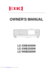 Eiki LC-XNB3500N Owner's Manual