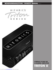 Hifonics Triton II Owner's Manual