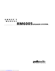 Polk Audio RM6005 Owner's Manual