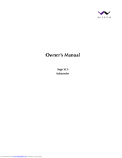 Wisdom Sage SCS Owner's Manual