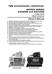 Standard Horizon GX2000E Owner's Manual