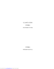 Classe Audio TUNER-1 Owner's Manual