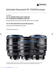 Schneider Kreuznach PC-TS SUPER-ANGULON 2.8/50 HM User Manual
