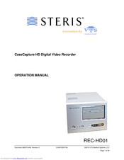 Steris CaseCapture REC-HD01 Operation Manual