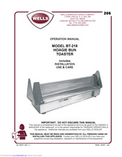 Wells BT-218 Operation Manual