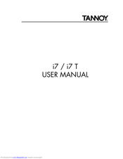 Tannoy i7 T User Manual