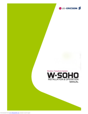 LG-Ericsson W-Soho Installation And Operation Manual