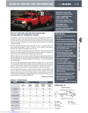 Dodge RAM 5500 CHASSIS CABS 2011 Specification