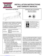 Empire Comfort Systems VFSR-24-5 Installation Instructions And Owner's Manual