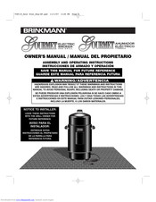 BRINKMAN Gourmet Owner's Manual