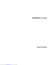 Vauxhall 1994 Omega Owner's Manual