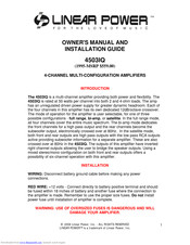 Linear Power 4503IQ Owner's Manual And Installation Manual