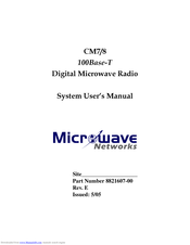 Microwave networks CM7 User Manual