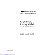 Allied Telesis AT-BSTACK1 Quick Install Manual