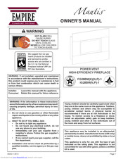 Empire Comfort Systems Mantis FG28BMKP-1 Owner's Manual