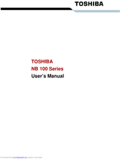 Toshiba NB 100 Series User Manual