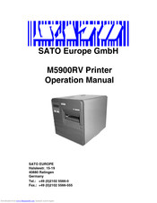 SATO M-5900RV Operation Manual