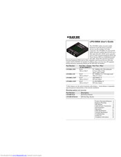 Black Box LPS1000A User Manual