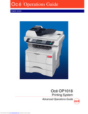 Oce OP1018 Operation Manual