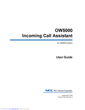 NEC OW5000 User Manual