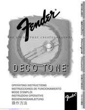 Fender DECO TONE Operating Instructions Manual
