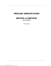 Prolude Amplification BHN450 User Manual