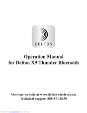 Delton X9 Thunder Operation Manual