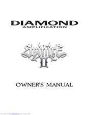 Diamond Amplification Spitfire II Owner's Manual