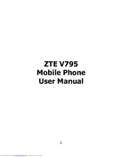 Zte V795 User Manual