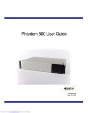 BDV Phantom 800 User Manual