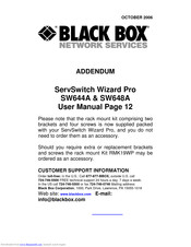 Black Box ServSwitch Wizard Pro SW644A User Manual