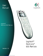 Logitech HARMONY REMOTE 600 Series User Manual