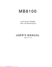 Award MB8100 User Manual