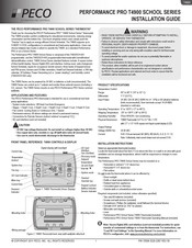 Peco Performance Pro T4900 School Installation Manual